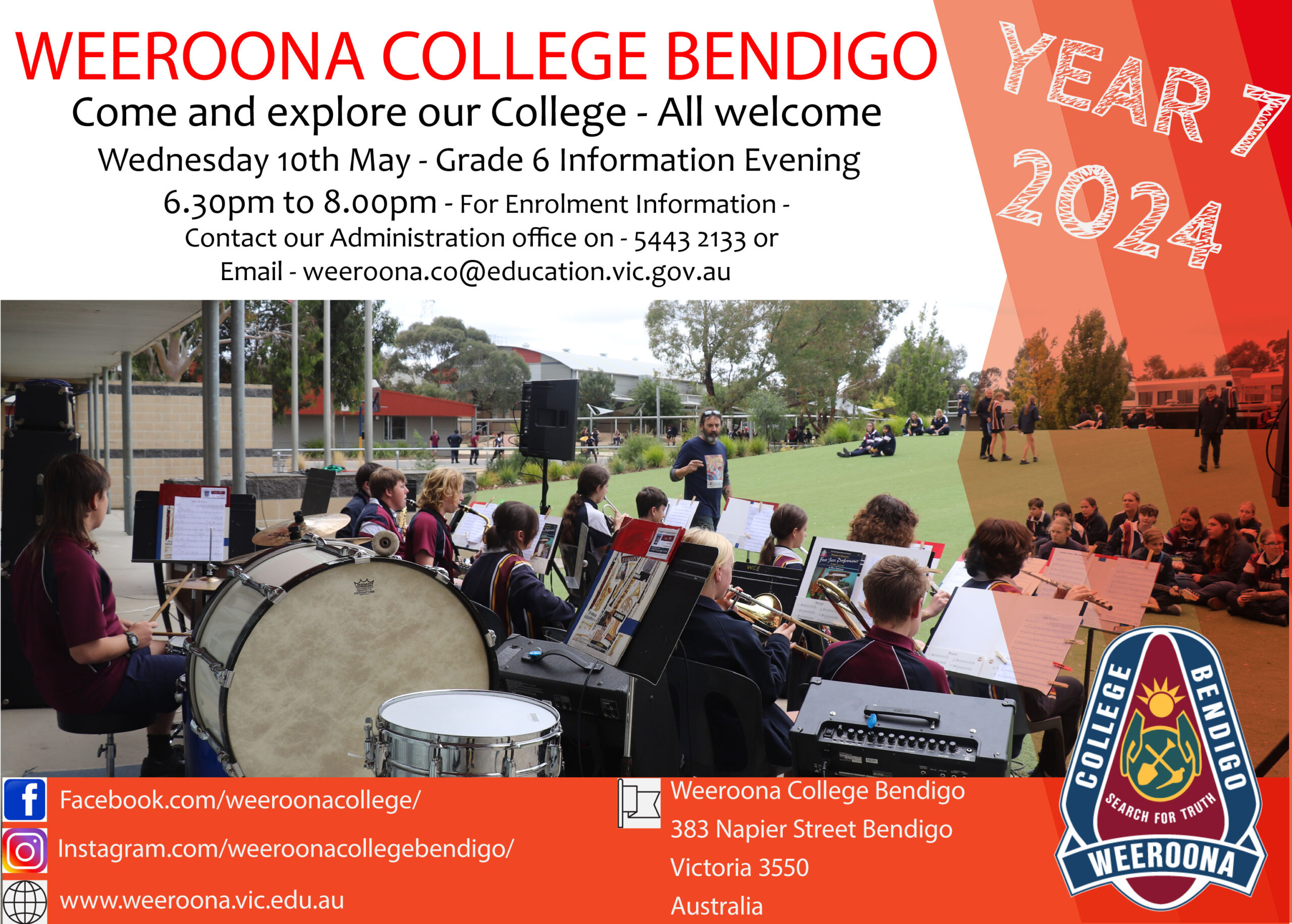 2024 Year 7 Information Evening Weeroona College Bendigo